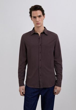 Scalpers Icon Jersey Ls Shirt in Burgundy at Nordstrom, Size 39 Eu