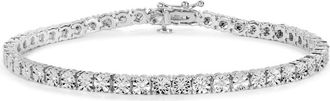House of Brilliance 925 Sterling Silver 1/2 Cttw Lab Grown Diamond Illusion-Set Miracle Plate Tennis Bracelet (G-H Color, SI1-SI2 Clarity) - Size 7.25