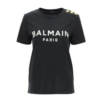 Balmain T-Shirts, female, Black, XS, T-Shirt Sweatshirt