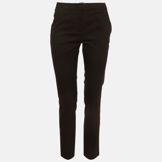 The Kooples Black Gabardine Straight Fit Trousers
