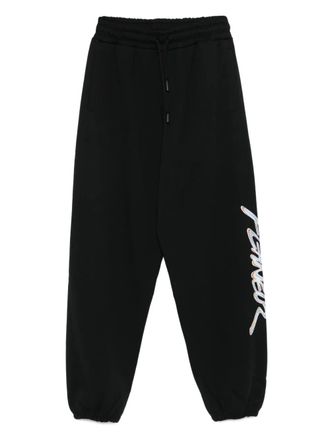 Flaneur logo-print track pants - men - Cotton - L - Black