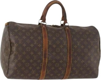 Louis Vuitton Pre-owned Weekend Bags, female, Brown, Size: ONE SIZE Pre-owned Keepall 50 Boston Bag