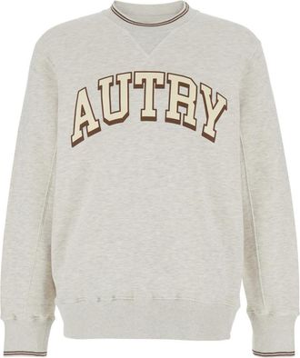 Autry Grey Logo Crewneck Pullover