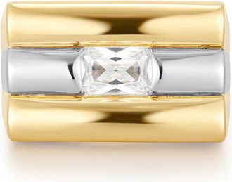 Luv AJ Tricolore Ring- Clear