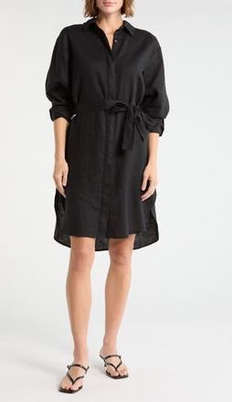 James Perse Linen Shirtdress in Black at Nordstrom Rack, Size 3 (Fits Like 8-10 Us)