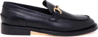 Anna F. Mocassins met gesp - Dames - Loafers - Zwart - 37 EU - Leer - Schoenen