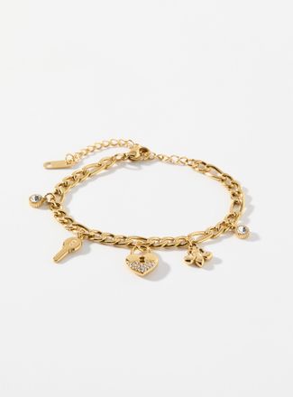 Simons Womens Good luck charm gold bracelet