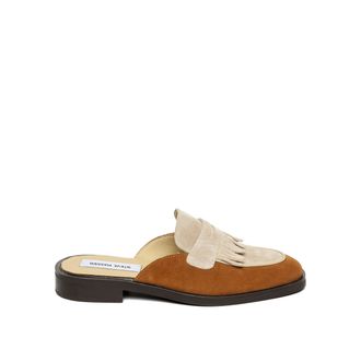 Steve Madden Womens Suede Nanette Tnm Mules - Tan - Size UK 7