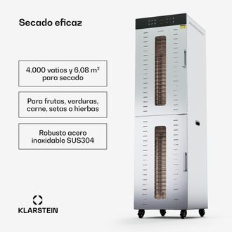 Klarstein Klarstein Deshidratador Master Jerky 600 Con 4.000 W Dos C&aacute;maras De Deshidrataci&oacute;n Rango De Temperatura 30 - 90 &deg;c