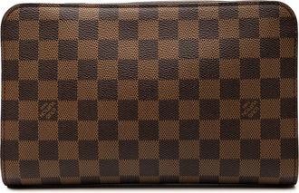 Louis Vuitton Pre-owned Womens Damier Ebene Saint Pochette - Brown Textile - One Size