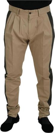 Dolce & Gabbana Slim-fit Broeken - Heren - Slim Fit Broeken - Veelkleurig - L - Katoen - Broeken