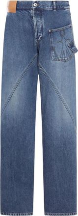 J.W.Anderson Twisted Workwear Jeans - Heren - Regular Fit Jeans - Blauw - W30 - Katoen - Jeans