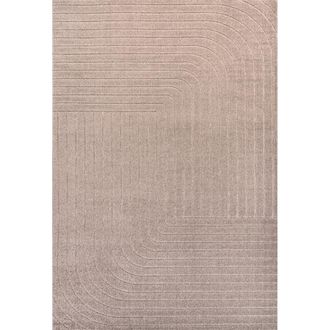 Jonathan Y Designs Odense High-Low Minimalist Angle Geometric Indoor/Outdoor Area Rug in Light Taupe at Nordstrom, Size 2Ft 0In X 8Ft 0In