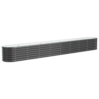 vidaXL Vidaxl - Jardinera Arriate Acero Galvanizado Antracita 332x40x36 Cm