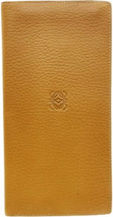 Loewe Brown Camel Leather Long Bill Wallet (Bi-Fold) (Pre-Owned)