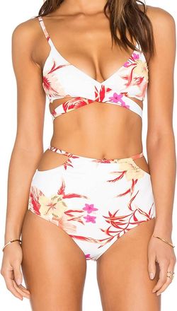 Somedays Lovin Zinnia Floral Bikini Top In Multi