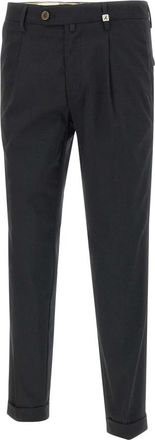Myths Pleated Chino - Heren - Nette broeken - Zwart - S - Wol - Broeken