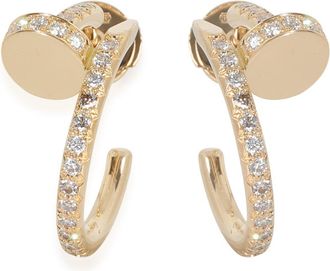 Cartier Pre-Owned Cartier Yellow Gold Diamond Small Model Juste Un Clou Earrings