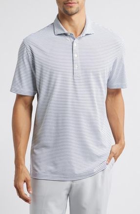 Johnnie-O Stetsons Stripe Performance Polo in Navy at Nordstrom, Size Xx-Large