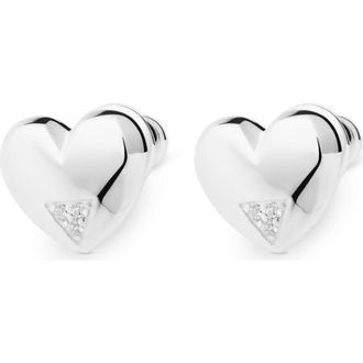 Toolally Art Deco Hearts Studs in Sterling Silver at Nordstrom