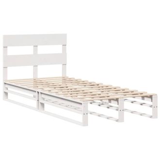 Berkfield Home Modern Bed Frame without Mattress White 100x200 cm Solid Wood Pine