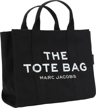 Marc Jacobs Womens The Medium Tote Handbag Black Cotton Handbags Hand Bags