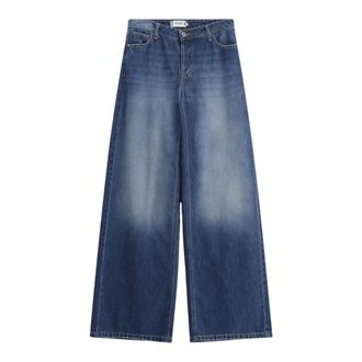 Please Wide Jeans, female, Blue, Size: L Pantalone