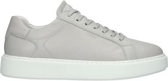 Blackstone Schoenen, Heren, Grijs, 41 EU, Leer, Lichtgrijze Sneaker