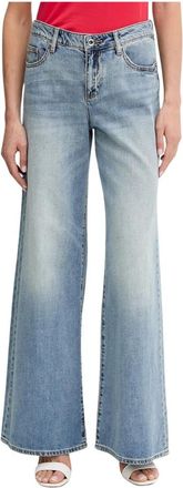 A|X Armani Exchange Wide Jeans - Dames - Jeans - Blauw - Maat: W25 Katoen