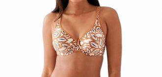 Wacoal Basic Beauty Full Figure Seamless Underwire Bra In Etched Leaves