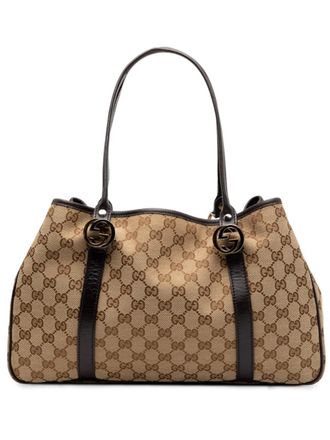 Gucci 2000-2015 GG Canvas Twins tote bag - Brown