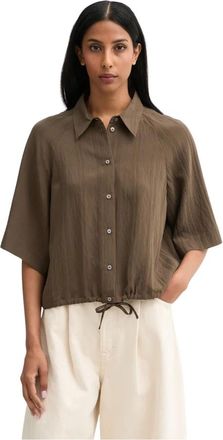 Marc O'Polo Shirts - Dames - Overhemden - Bruin - S - Overhemden