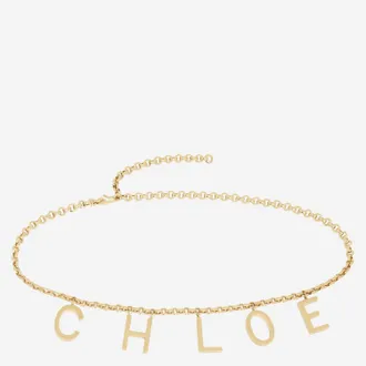 Chlo&eacute; Womens Chain Belt Gold Brass
