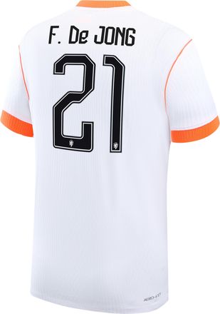 Nike Frenkie de Jong Netherlands National Team 2026 Match Away Nike Mens Dri-FIT ADV Soccer Jersey in White | NN203949362-NED