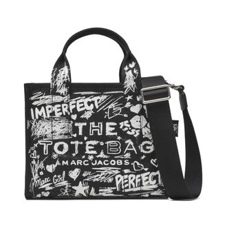 Marc Jacobs The Small Tote Punk Scribble - Dames - Handtassen - Zwart - ONE Size - Tassen