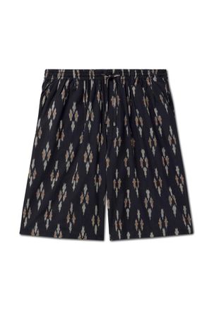 Kardo Cotton-Jacquard Wide-Leg Drawstring Shorts
