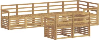 vidaXL Conjunto De Sof&aacute;s De Exterior 8 Uds. Blanco Vidaxl