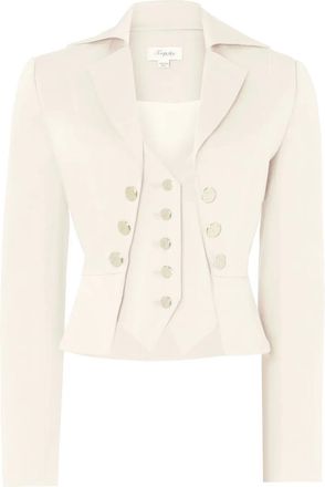 Temperley London Blazer crop Castell - Toni neutri