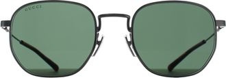 Gucci Square Mens Silver Green GG2095S Metal - One Size