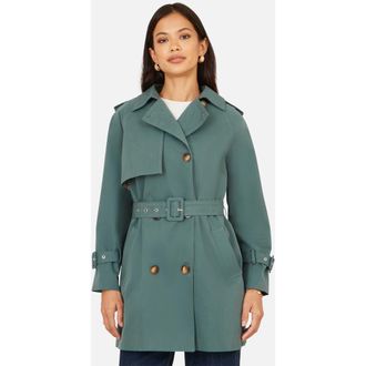 Yumi Belted Trench Coat in Blue at Nordstrom, Size 10