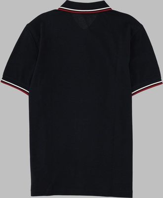 Fred Perry Twin-Tipped Cotton Polo - Black