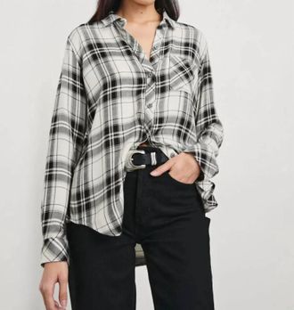 Rails Hunter Top Ivory Dove Onyx