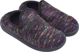Haflinger Womens Atb Ii Slipper In Black Speckle