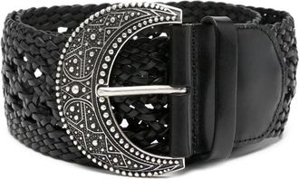 BA&SH Woven Embellished Buckle Belt