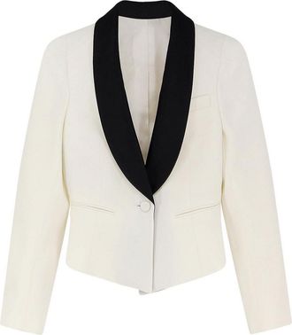 Alexander McQueen Wool Blazer With Satin Lapels