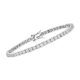 Ross-Simons Moissanite Tennis Bracelet in Sterling Silver