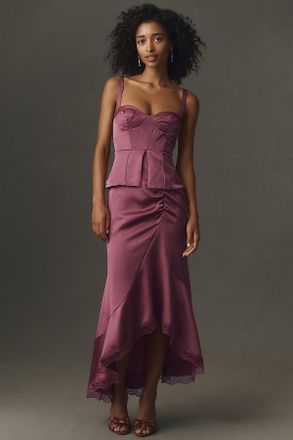 BHLDN Sweetheart Corset Maxi Dress