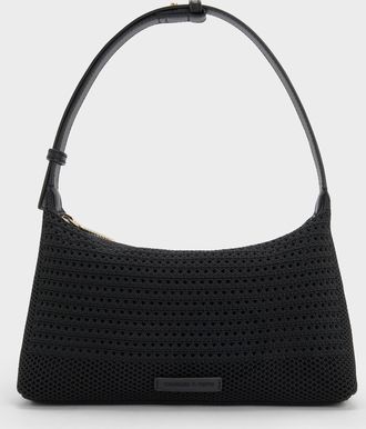 Charles & Keith Ida Knitted Shoulder Bag