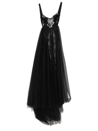 Alchemy floral-lace maxi dress - Black