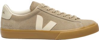 Veja Low-Top Sneakers In Taupe Suede With Contrasting Logo Details